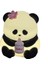 Panda Gece Lambası Sevimli Süs Yüksek Görünümlü Ortam Işığı Sensörü Göz Koruması Ses Modeli (Yurt Dışından) 1