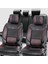 Infiniti EX30D Uyumlu Deri Oto Koltuk Kılıfı Ön Arka Set Siyah Kırmızı Elite Model Sc 1