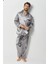 Erkek Ropdöşambır Ve Saten Pijama Takımı 4'Lü Set- Ropman 3