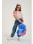 Kids Renkli Airbrush Desenli Desenli Dört Bölmeli Okul Sırt Çantası 23738 7
