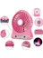 USB Şarjlı Masaüstü Fan 3 Kademeli Mini Şarjlı Fan Mobil Soğutucu Pembe 1