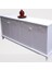Konsol Klasik Model Tv Sehpa 90386 Ahşap Mdf Parlak Beyaz Boya El Yapım 2