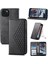 IPhone 15 Için Flip Case Artı El Kayışı Eşkenar Dörtgen Şekli Standı Cüzdan Günlük (Yurt Dışından) 5