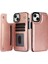 IPhone 15 Için Cüzdan Durumda Artı Kart Yuvaları Kickstand Çift Manyetik Toka (Yurt Dışından) 5