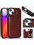 Kart Tutucu Çift Manyetik ile IPhone 15 Için Cüzdan Kılıf Pu Deri (Yurt Dışından) 1