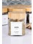 Etiketli Bambu Kapaklı 300 ml 6 Adet Kavanoz ve 6 Adet Mini Baharat Kaşığı - 12 Parça Baharat Seti 4