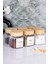 Etiketli Bambu Kapaklı 300 ml 6 Adet Kavanoz ve 6 Adet Mini Baharat Kaşığı - 12 Parça Baharat Seti 5