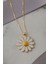 14 Ayar Altın Kolye Papatya Mineli Altın Kolye 45 cm Uzunluk 3