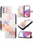 Samsung Galaxy M52 5g Mermer Desen Kickstand Cüzdan Pu Deri (Yurt Dışından) 5