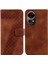 Telefon Kılıfı Için Huawei Nova 12 Kabartmalı Desen Cüzdan Pu Deri Flip Kart (Yurt Dışından) 1