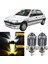 Peugeot 106 1991-2004 Uyumlu Mercekli Far Ampulü LED Xenon Çift Renk Sarı-Beyaz Far Şimşek Etkili Csp LED Lamba Uzun Kısa 2 Adet Takım 1
