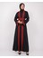 Uzun Kollu Oversize Kalıplı Geleneksel Kalın Noktalar Nakışlı Kadın Geniş Abaya M-3xl C100033 3