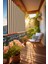 Çizgili Balkon Perdesi Bağcıklı Gabardin Branda Kumaşı 1