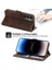 Samsung Galaxy A05S Çoklu Kredi Kartı Yuvaları Kabartmalı Flip Case (Yurt Dışından) 4
