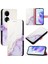 Huawei P50 Pro Cüzdan Pu Deri Mermer Desen Kickstand Için Kılıf (Yurt Dışından) 5