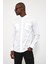 Erkek Austin Beyaz Slim Fit Gabardin Gömlek 1