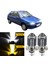 Citroen Saxo 1996-2005 Uyumlu Mercekli Far Ampulü LED Xenon Çift Renk Sarı-Beyaz Far Şimşek Etkili Csp LED Lamba Uzun Kısa 2 Adet Takım 1