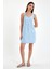 Kadın Angelica Sky Blue Regular Fit Jean Elbise(Tencel)™ 1
