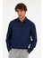 Erkek Nicolas Navy Regular Fit Keten Gömlek 1
