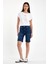 Kadın Gabriel Dark Blue Regular Fit Jean Şort 1