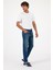 Erkek Edward Dark Blue Slim Straight Jean Pantolon 2