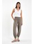 Kadın Melly Vizon Müslin Şalvar Jogger Pantolon 1