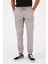 Erkek Simon Buz Gri Slim Fit Gabardin Jogger Pantolon 3