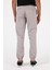 Erkek Simon Buz Gri Slim Fit Gabardin Jogger Pantolon 4