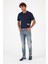 Erkek Edward Smoky Ice Slim Straight Jean Pantolon 1
