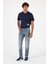 Erkek Edward Smoky Ice Slim Straight Jean Pantolon 2