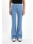 Kadın Jenny Sky Blue Flare Jean Pantolon 3