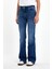 Kadın Emilie Dirty Med Blue Bootcut Jean Pantolon 2
