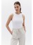 Kadın 2'li Paket Fitilli Halter Yaka Örme Atlet T-Shirt 2