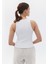 Kadın 2'li Paket Fitilli Halter Yaka Örme Atlet T-Shirt 3