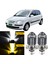 Hyundai Getz 2002–2011 Uyumlu Mercekli Far Ampulü LED Xenon Çift Renk Sarı-Beyaz Far Şimşek Etkili Csp LED Lamba Uzun Kısa 2 Adet Takım 1