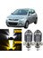 Hyundai I20 2008-2014 Uyumlu Mercekli Far Ampulü LED Xenon Çift Renk Sarı-Beyaz Far Şimşek Etkili Csp LED Lamba Uzun Kısa 2 Adet Takım 1