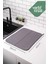 Tekno Trust Gri Bulaşık Kurutma Matı Kurulama Bezi Kurutma Örtüsü Tezgah Üstü - Antrasit Silikon 35 X 45 Cm 5