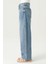 Orta Mavi Yüksek Bel Patı Fermuarlı Loose Jean Pantolon C 4934-017 3
