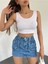 Fav Style Kadın Kalın Askılı U Yaka Kaşkorse Crop Top 2