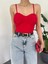 Kadın Büzgülü Gloplu Askılı Crop Top Büstiyer 1