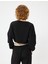 Crop Sweatshirt Bisiklet Yaka Ribanalı Uzun Kollu Rahat Kalıp 4