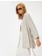 Keten Oversize Kimono Geniş Uzun Kol Kuşak Detaylı 2