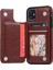 Kart Tutucu Çift ile IPhone 11 Pu Deri Kickstand Için Cüzdan Kılıf (Yurt Dışından) 5