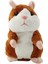 16 cm Talking Hamster Fare Pet Peluş Oyuncak Sevimli Yumuşak Hayvan Doll Konuşma Taklit Teyp Kaydedici Hamster Komik Oyuncak Çocuklar Hediye |elektronik Evcil Hayvan (Kahverengi) (Yurt Dışından) 1