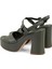 Sara Yeşil Platform Topuklu Sandalet 4