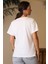 Baskılı Kısa Kollu Ekru Kadın T-Shirt 27421-2Y4 4