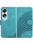 Oppo A60 Için Flip Case Pu Deri Kapak Çevirin Geometrik Desen Manyetik (Yurt Dışından) 1
