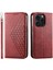 IPhone 15 Için Flip Case Pro El Kayışı Günlük Kullanım Eşkenar Dörtgen Şekli Standı Cüzdan (Yurt Dışından) 1