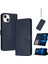 Kart Yuvası Saf Renk ile Toka ile IPhone 15 Kickstand Için Flip Case (Yurt Dışından) 1