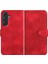 Samsung Galaxy M55 Darbeye Deri Kılıf Için Flip Case Geometrik Desen (Yurt Dışından) 1